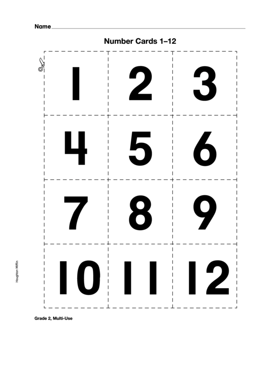 Number Cards 1 12 Template Printable Pdf Download Number Cards 1 12 Template Printable Pdf Download