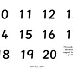 Number Cards For Partitioning Mat 10 20 Printable