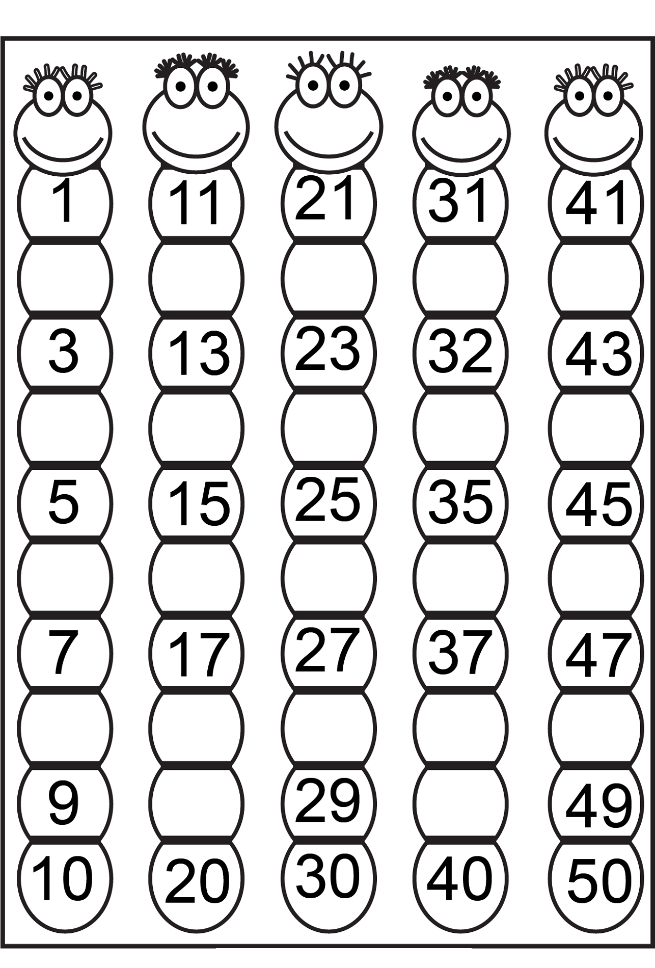 Number Charts 1 50 To Print Activity Shelter Number Charts 1 50 To Print Activity Shelter