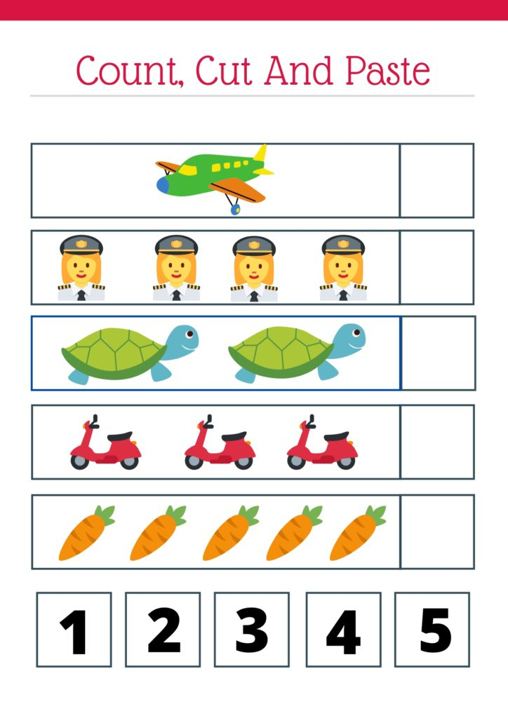 Number Cut And Paste Worksheets For Preschool Free Preschool