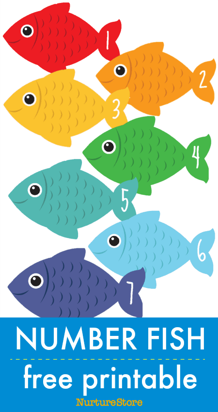 Number Fish Free Printable Math Counting Cards With