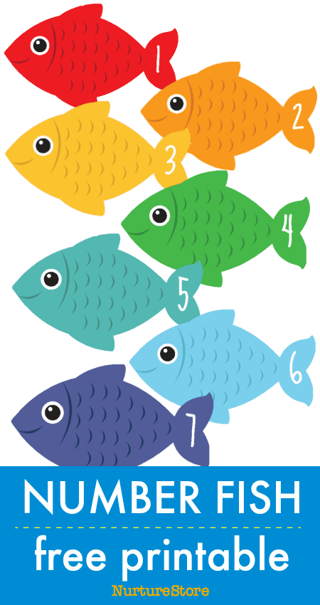 Number Fish Free Printable Math Counting Cards With 