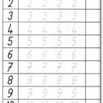 Number Trace Worksheet For Preschool Preschoolplanet