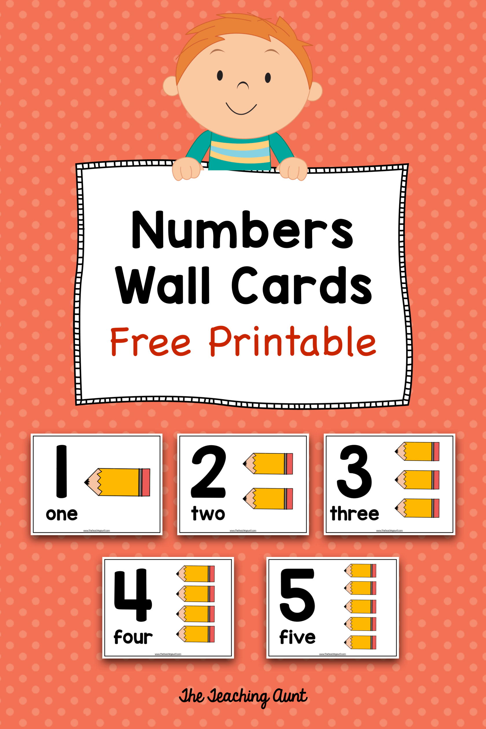 Number Wall Cards For Preschoolers The Teaching Aunt 