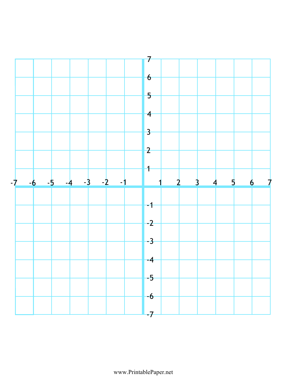 Numbered 14x14 Four Quadrant Grid Paper Download Printable 