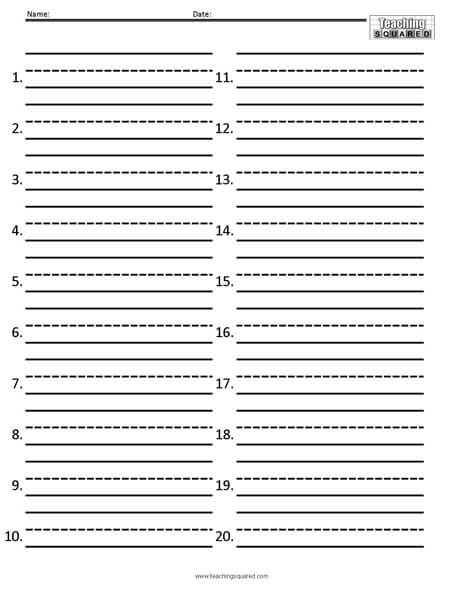 Numbered Lined Paper Template For Your Needs
