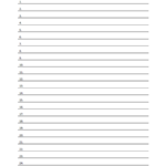 Numbered Lined Paper Template Printable PDF Form