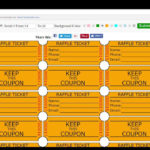 Numbered Raffle Ticket Template Addictionary