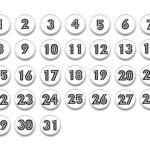Numbers 1 31 To Print Best Calendar Example