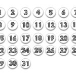 Numbers 1 31 To Print Best Calendar Example