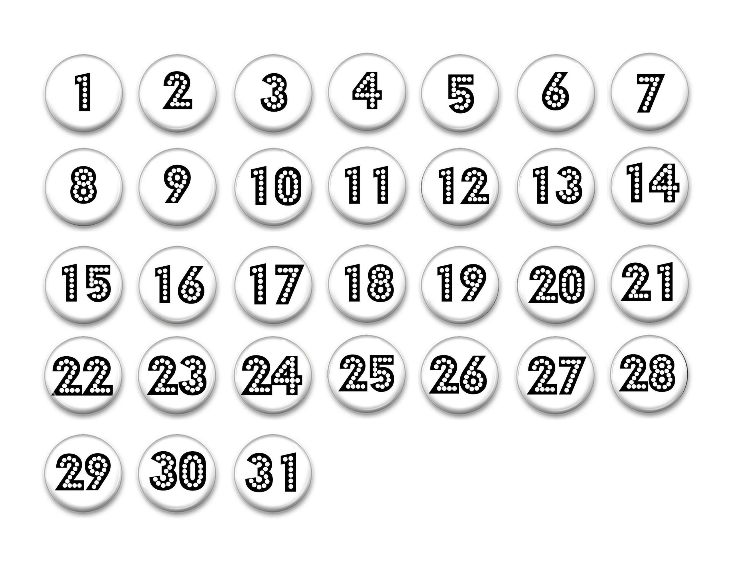 Numbers 1 31 To Print Best Calendar Example