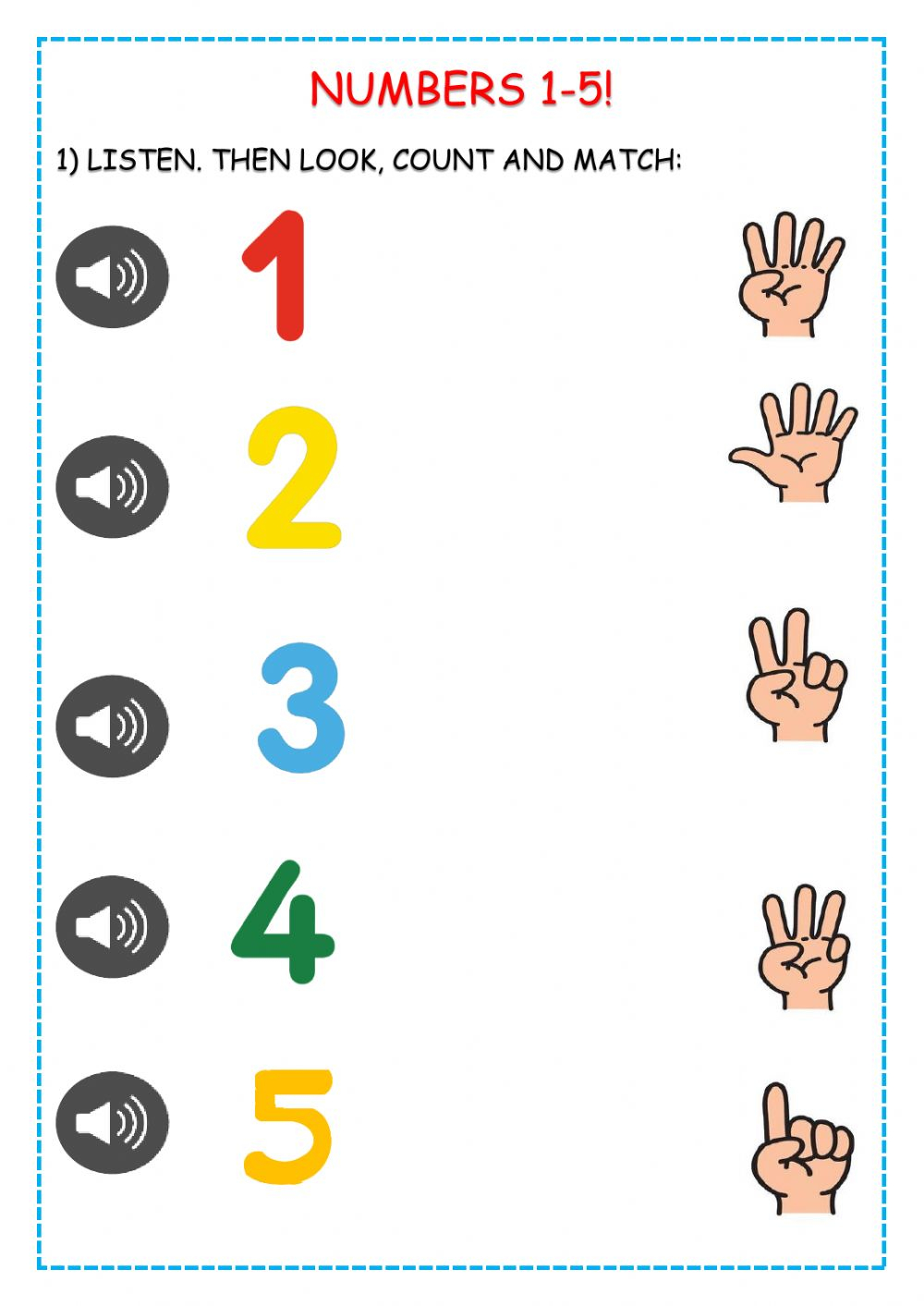 Numbers 1 5 Free Worksheet Numbers 1 5 Free Worksheet
