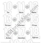 Numbers 10 To 20 ESL Worksheet By Brenes cyn