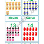 Numbers 11 20 Flashcards ESL Worksheet By Limeth