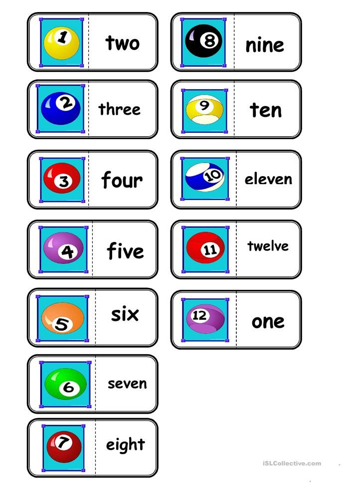 Numbers Domino Learning English For Kids English 