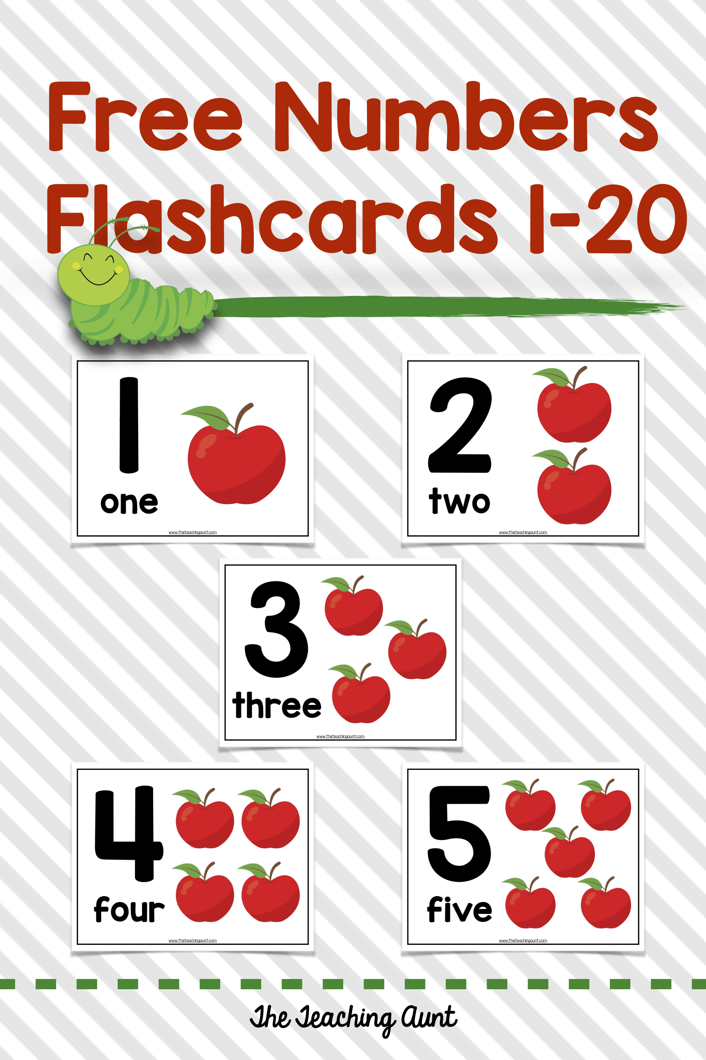 Numbers Flashcards 1 20 The Teaching Aunt Numbers Flashcards 1 20 The Teaching Aunt