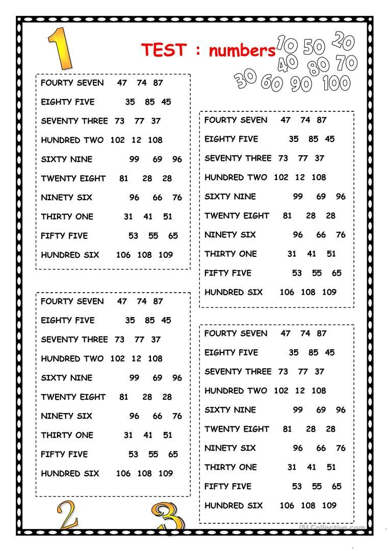 NUMBERS Worksheet Free ESL Printable Worksheets Made By 