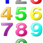 One Sheet Of Large Colored Numbers Freeology