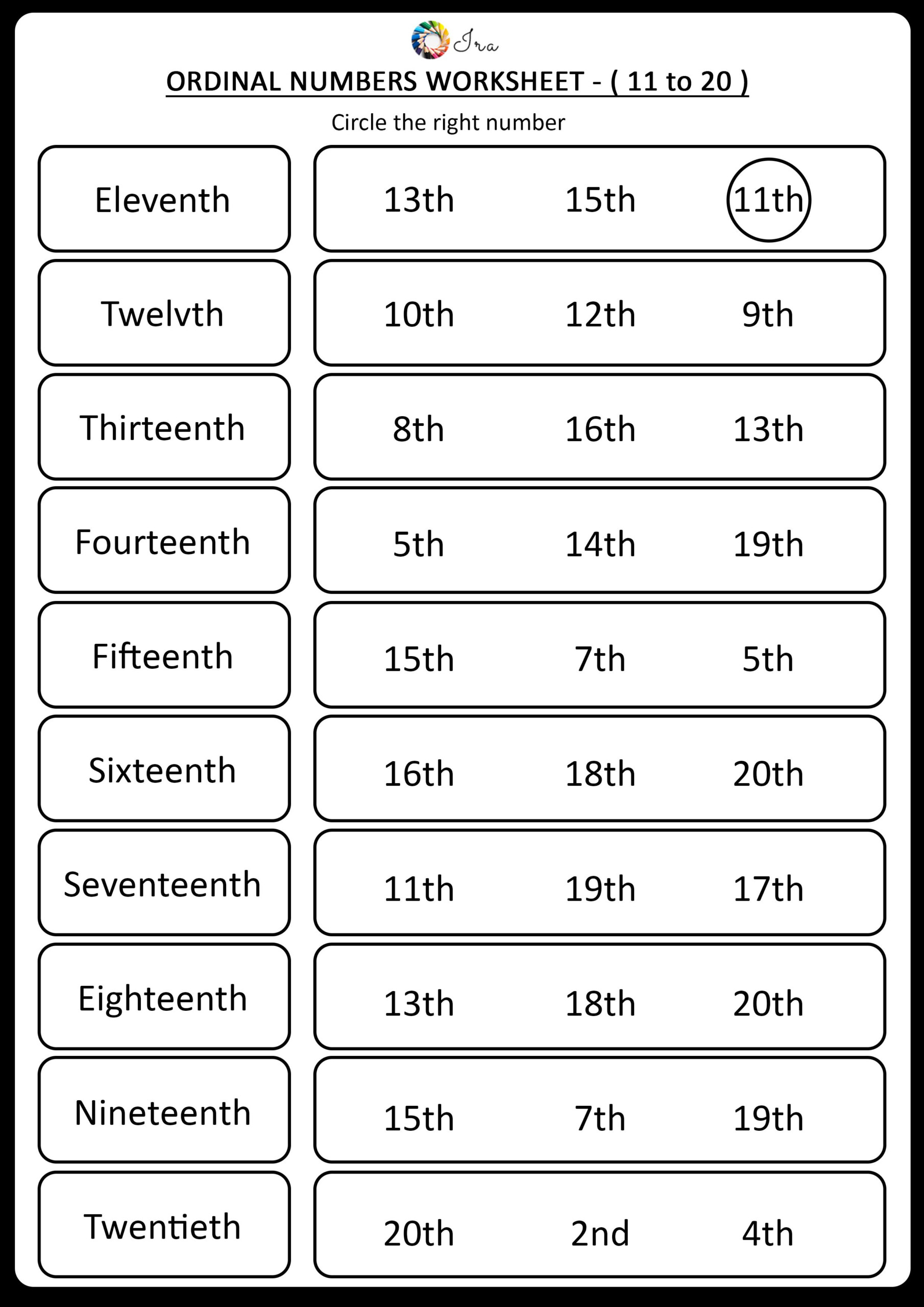 Ordinal Numbers 1 10 Worksheets NumbersWorksheet