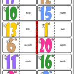 Ordinal Numbers ESL Printable Vocabulary Worksheets In 2020