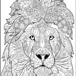 Paint By Number Happy Color Pixel Lion Coloring Pages