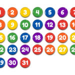 Preschool Numbers 1 31 Best Calendar Example