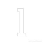 Printable 4 Inch Number Stencil 1 Number Stencils Free