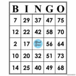 Printable Bingo Numbers 1 75 Template For Use Bingo