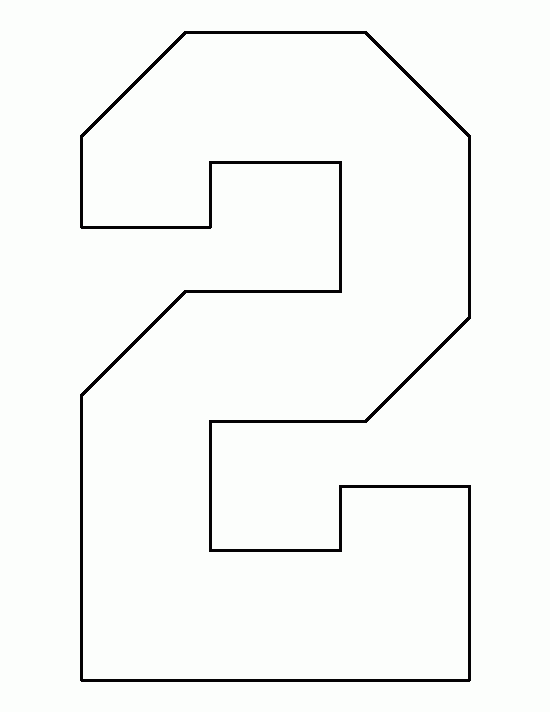 Printable Number 2 Template