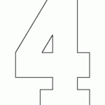 Printable Number 4 Template