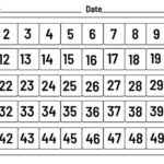 Printable Number Chart 1 50 Number Grid Printable