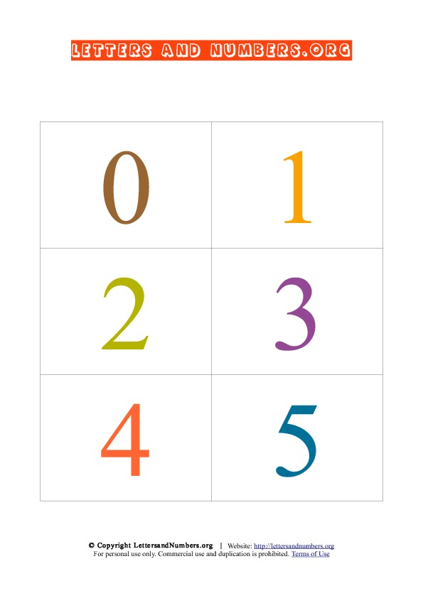 Printable Number Flash Cards 0 To 10 Letters And Numbers Org