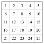 Printable Number Grid 1 25 In 2021 Printable Numbers