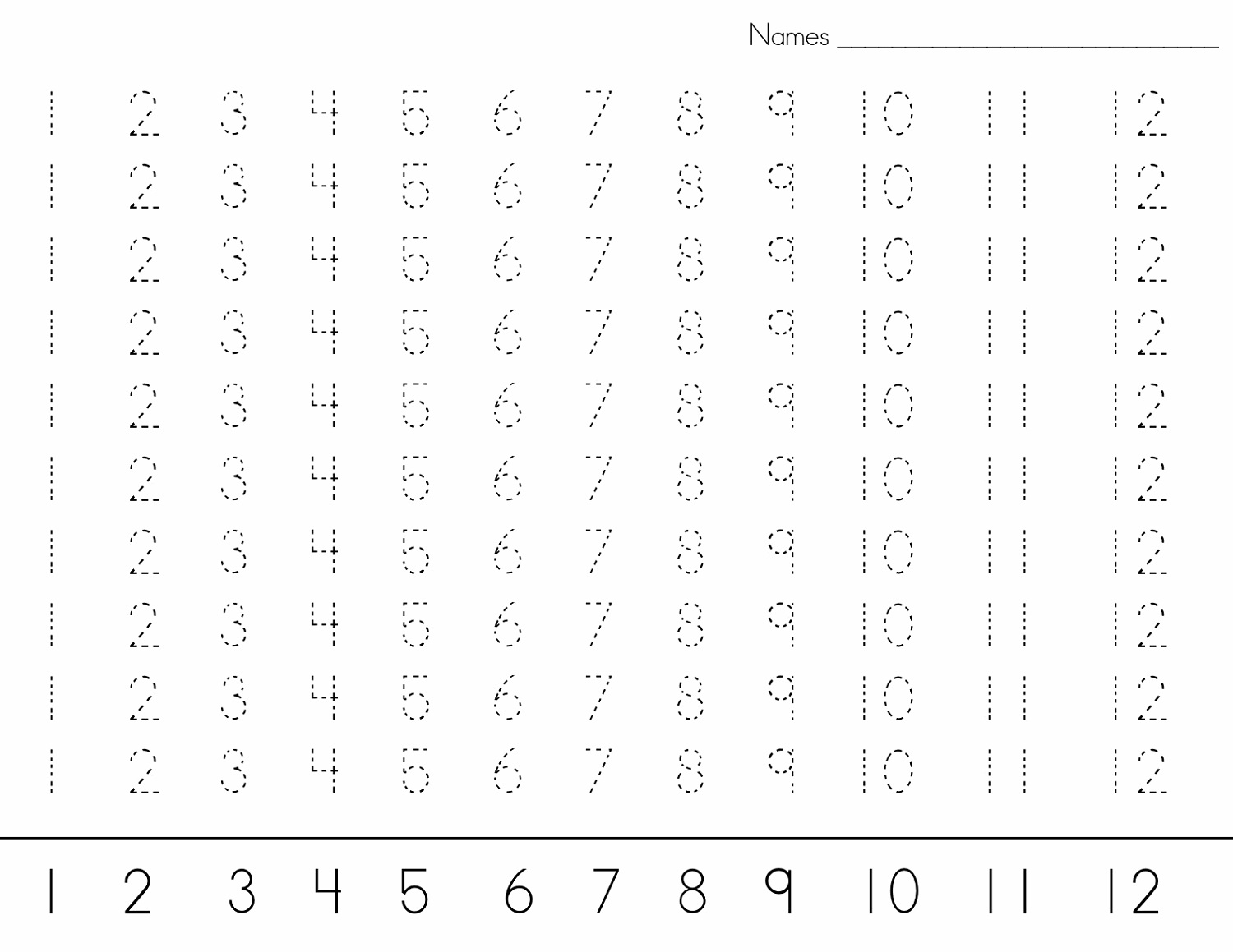 Printable Number Trace Worksheets Activity Shelter