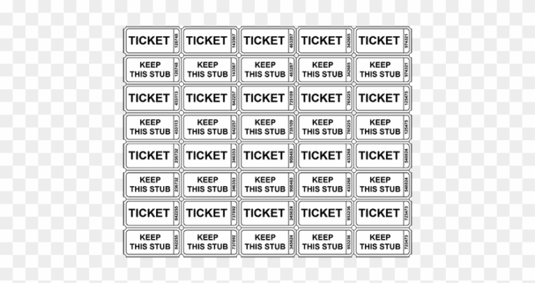 Printable Raffle Tickets Template Numbered Raffle