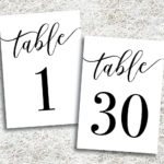 Printable Table Numbers 1 30 Instant Download Printable