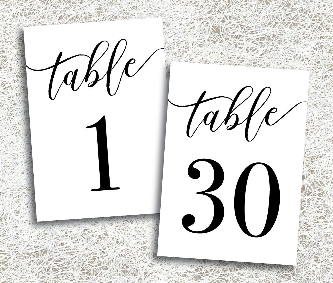 Printable Table Numbers 1 30 Instant Download Printable Printable Table Numbers 1 30 Instant Download Printable
