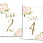 Printable Table Numbers Floral Floral Table Numbers Boho
