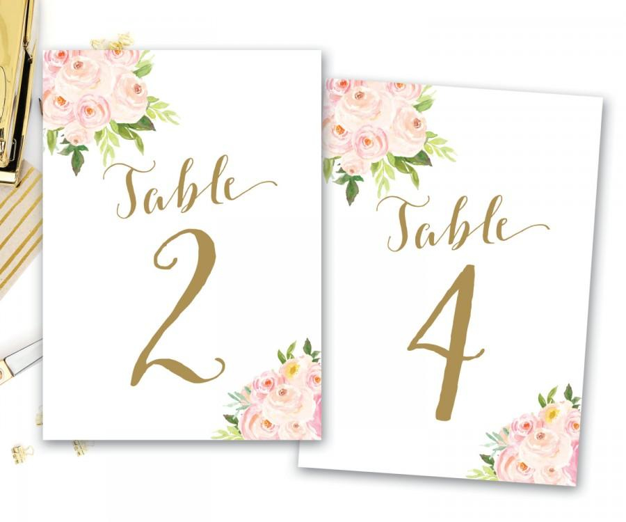 Printable Table Numbers Floral Floral Table Numbers Boho 