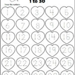 Printable Tracing Numbers 1 30 Worksheets Math
