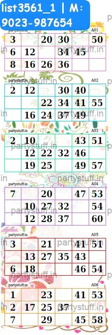 Quick 60 Numbers Classic Grid Tambola Classic Theme Quick 60 Numbers Classic Grid Tambola Classic Theme