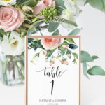 Rustic Wedding Table Numbers 1 20 Floral Wedding Table