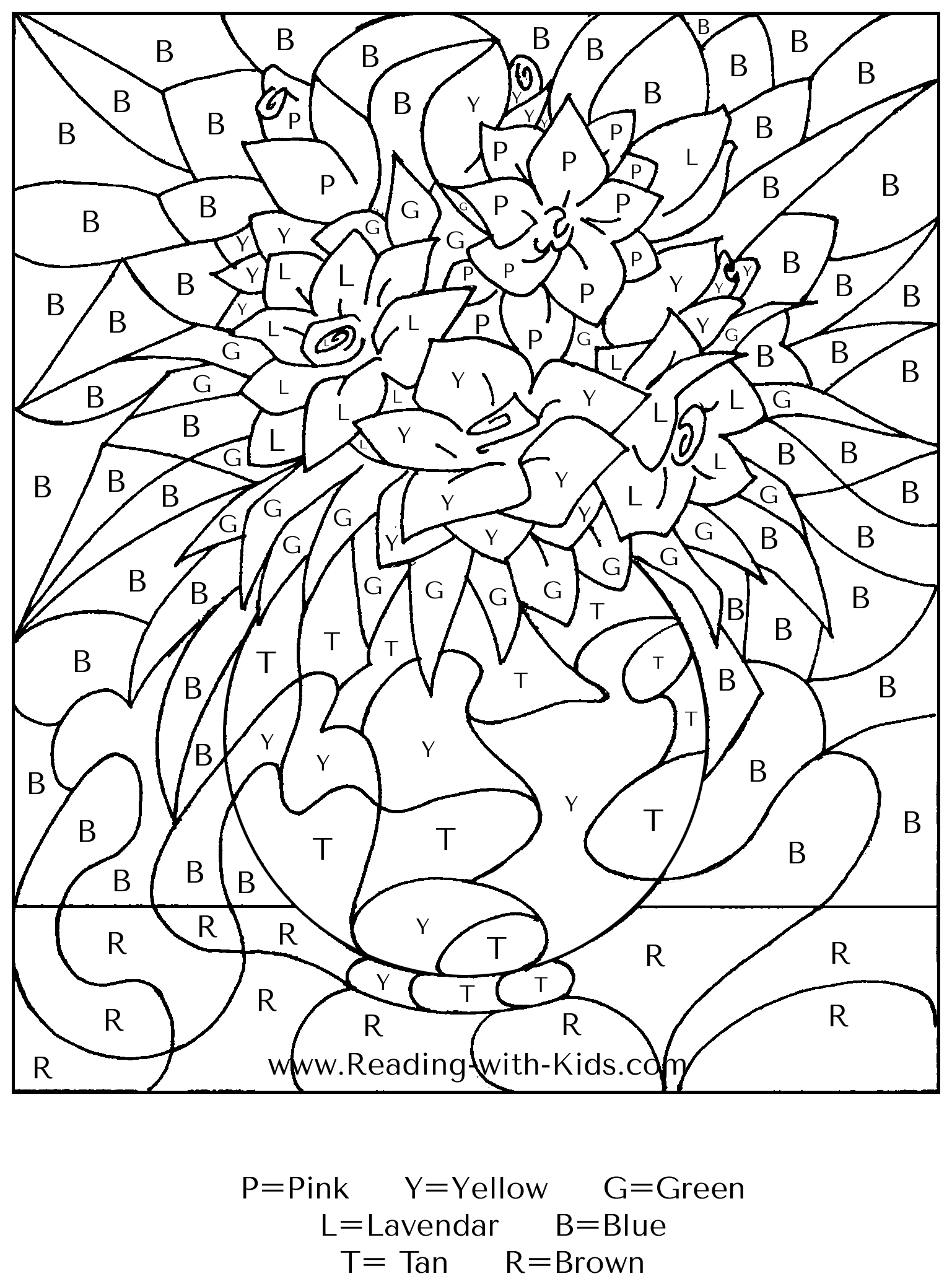 Several Different Color By Number Pages And Abstract Art 