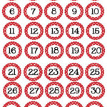 Small Circle Polka Dot Numbers Red 1 40 Free Download As