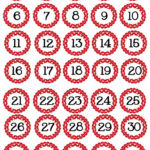 Small Circle Polka Dot Numbers Red 1 40 Free Download As