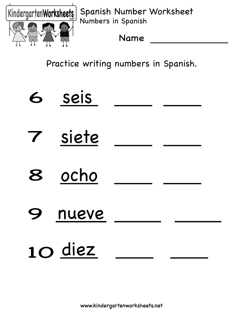 Spanish Numbers Worksheets 1 20 NumbersWorksheet