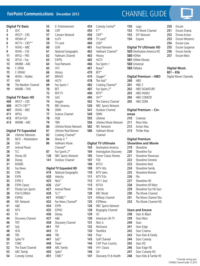 Spectrum Tv Guide Printable Fill Online Printable 