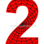 SPIDERMAN PRINTABLE NUMBER 2 Centerpiece Instant Download