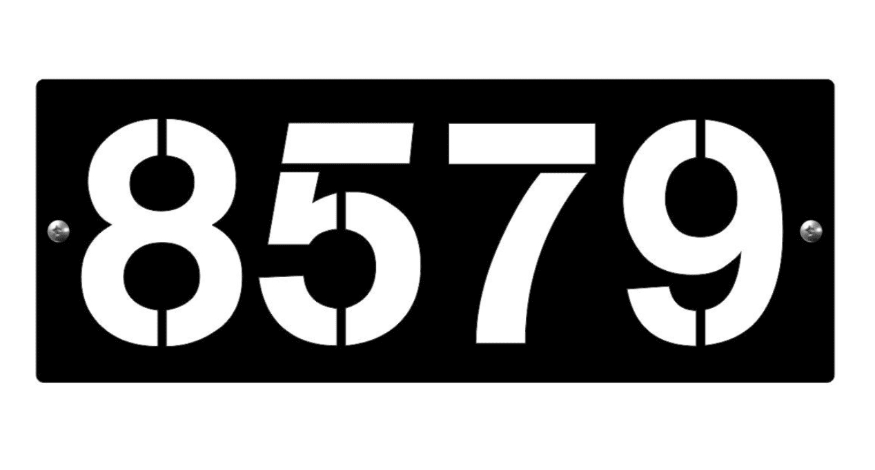 Stencil House Number Sign Stencil House Number Sign