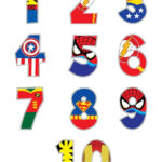 Superhero Numbers Poster Number Prints For Nursery Decor